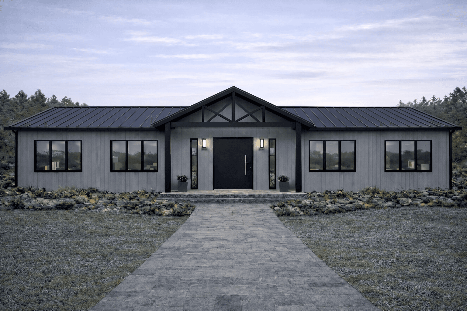North Haven STEEL framed modern home exterior