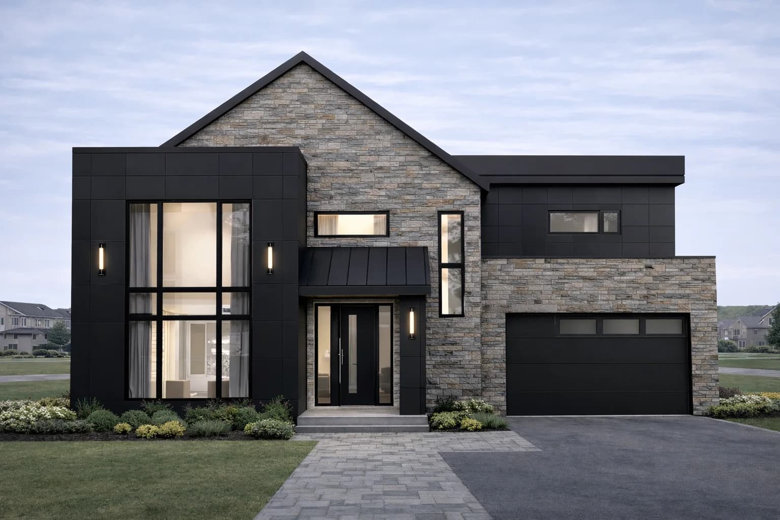Stone Crest exterior design reference for STEEL Structure Homes.