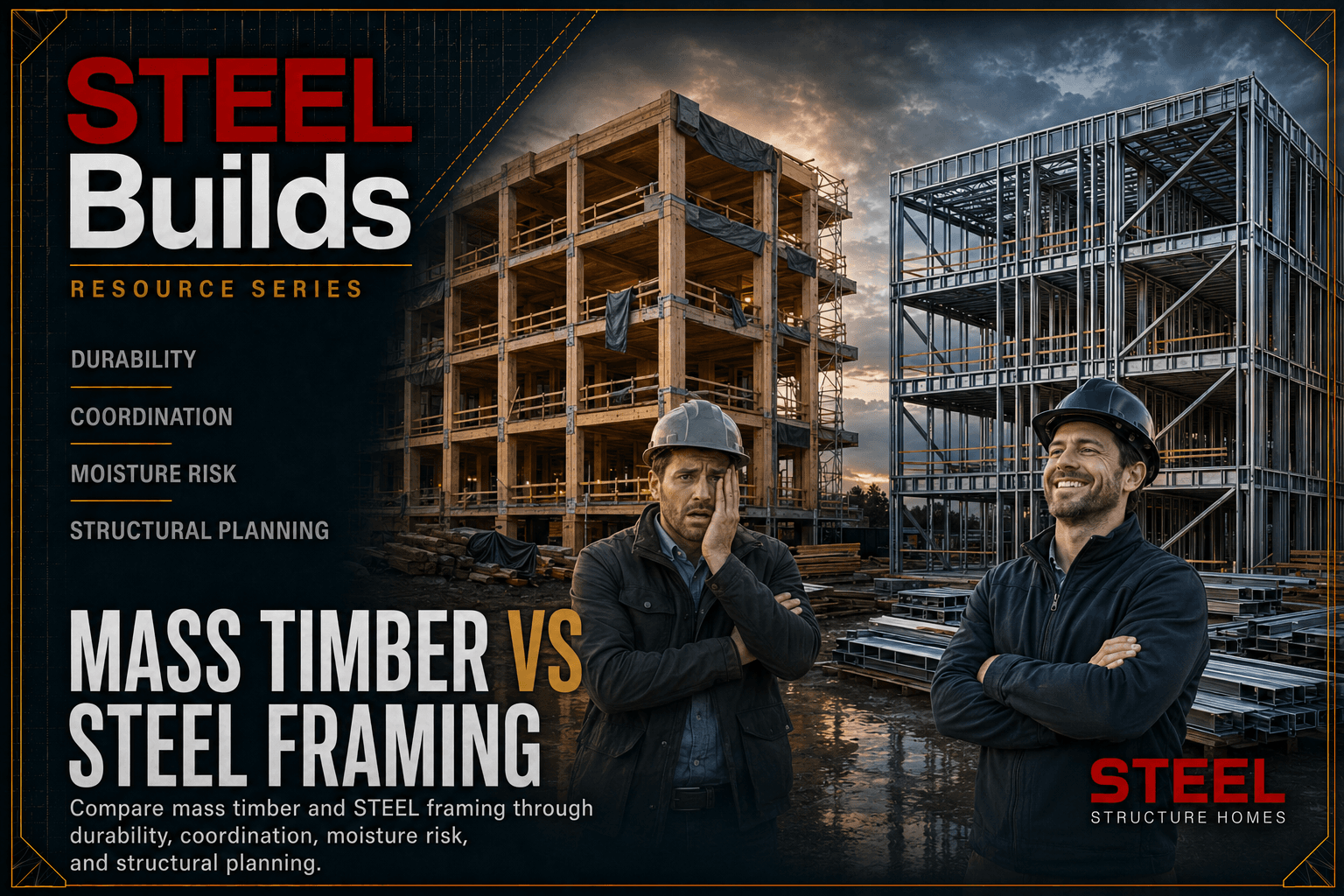 Mass timber and STEEL framing comparison for residential construction